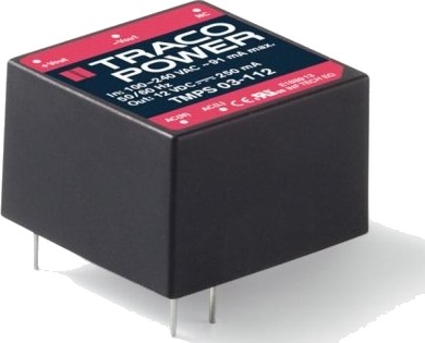 Tracopower TMPS 03 112 AC/DC Strømforsyning 12V 250mA 3W Tracopower TMPS 03 112 AC/DC Strømforsyning 12V 250mA 3W