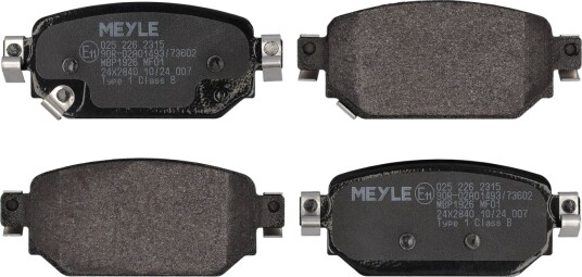 Bremseklosser sett MEYLE 025 226 2315