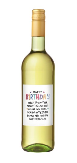 Flaskeklistremerke Happy Birthday Design Flaskeklistremerke Happy Birthday Design