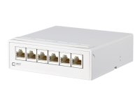 METZ CONNECT E-DAT - Koblingspanel - RJ-45 X 6 - ren hvit