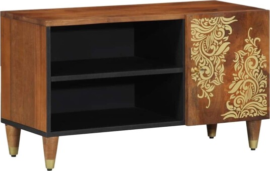 TV skap Honning brun 80 x 33 x 46 cm Massiv mango tre TV skap Honning brun 80 x 33 x 46 cm Massiv mango tre