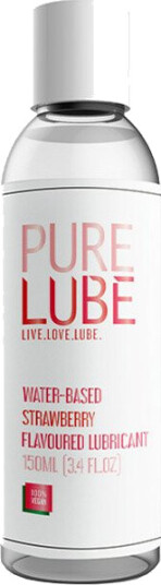 Pure Lube Strawberry Flavoured Lubricant 150 ml Pure Lube Strawberry Flavoured Lubricant 150 ml