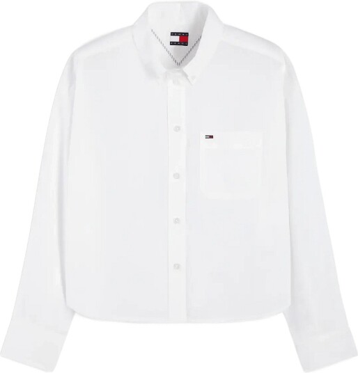 Tommy Jeans Tjw Ovs Crp Essential Shirt Ext White S