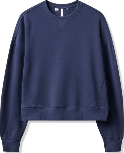 Travis Mathew Wmns Cloud Terry Crew Golfgenser dame Navy Blazer X Small