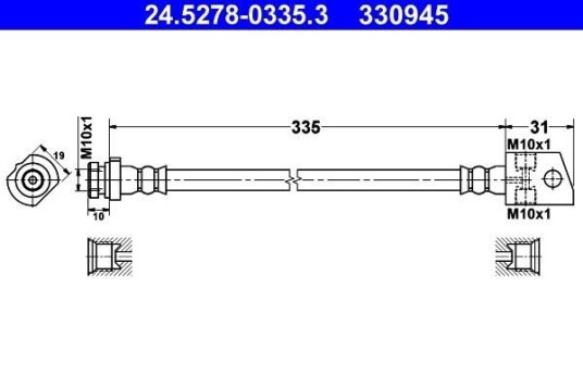 Bremseslange ATE 24.5278-0335.3