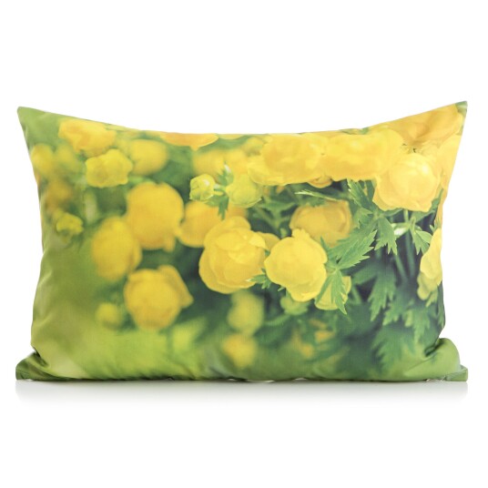 Pute m/fotoprint smørblomst 60x40