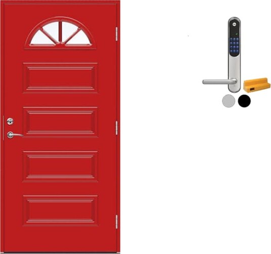 Ytterdør Swedoor Advance-Line Classic Händel med Yale Doorman Classic Home