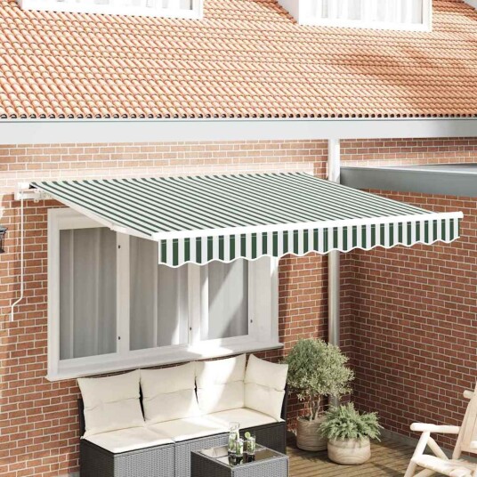 Innvendbar Markise grønn 350 x 200 cm stoff