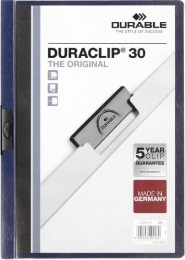 Durable Duraclip Blå Pvc 30 Ark A4 1 Stykker