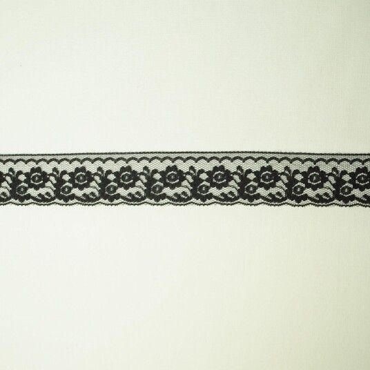 Nylonblondebånd Svart, 4 cm