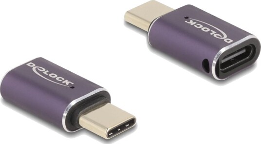 Delock Usb Adapter Usb C Hann Til Usb C Hunn Thunderbolt 4 48 V 5 A Up To 40 Gbps Data Transfer Rate Usb Power Delivery 240 W Støtte For Power Delivery 3,1 8K 60Hz Støtte Antrasitt