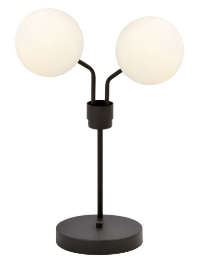 Nova LN2 Svart/Opal bordlampe Ø15 cm E14 230V uten lyskilde