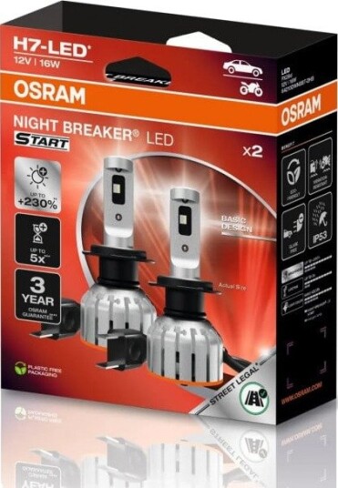 Osram Night Breaker Start H7-Led 12V - Sæt