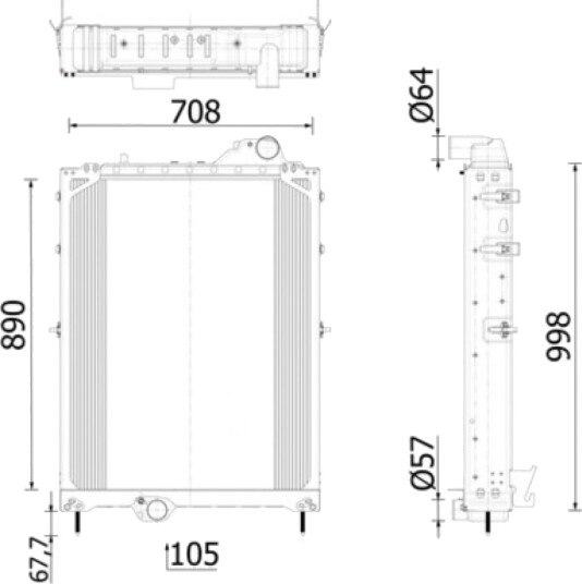 Radiator MAHLE ORIGINAL CR 2560 000P