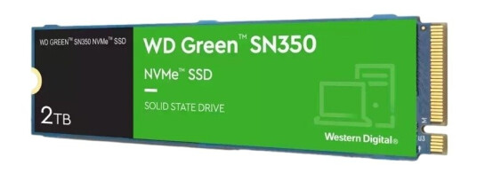 WD Green SN350 2TB NVMe SSD M.2 2280 PCIe 3.0 QLC