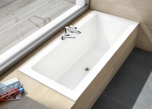 V&B Legato Badekar for innbygging 1900x900 mm.