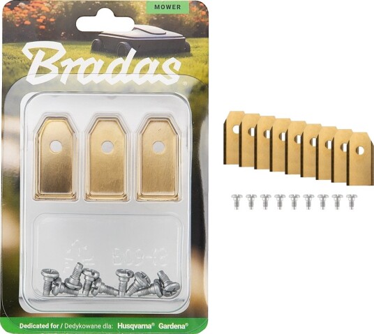 Bradas Kniver Til Ryddesag Husqvarna/Gardena 9 Stk. Titan Gold Bradas Kniver Til Ryddesag Husqvarna/Gardena 9 Stk. Titan Gold