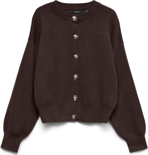 Vero Moda Vmnoella Ls O Neck Cardigan Boo Brown S