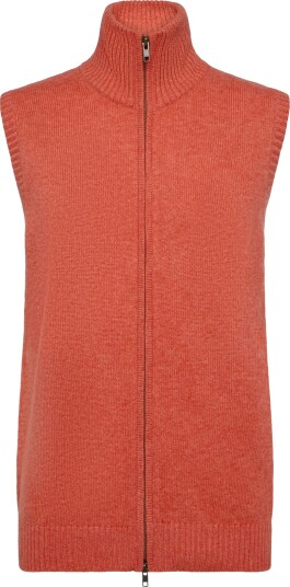 Davida Cashmere Man Zip Vest Orange S