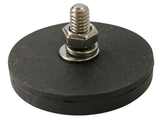 Kraftig gummiert magnet 42 kg styrke M10 Stort bruksområdet |Med M10 bolt tapp Kraftig gummiert magnet 42 kg styrke M10 Stort bruksområdet |Med M10 bolt tapp