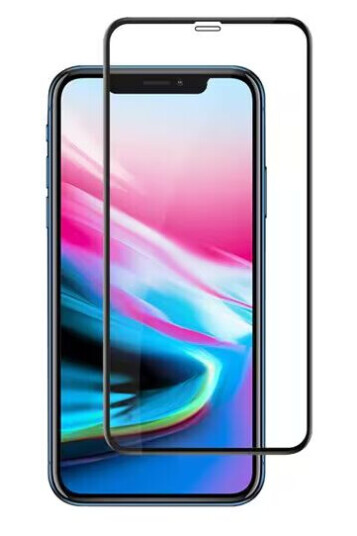 Herdet skjermbeskytter med svart ramme for iPhone X / XS / 11 Pro