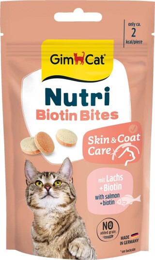 Gimcat Nutri Biotin Bites med laks Sparepakke 3 x 40 g