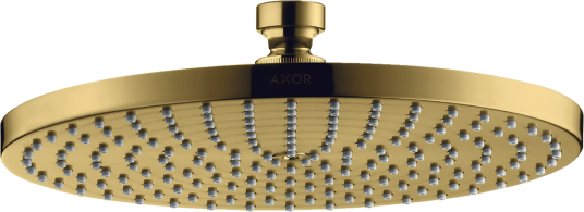 Axor Starck 1jet Hodedusj, Ø240 mm Med 1 stråletype, Polert Gull Axor Starck 1jet Hodedusj, Ø240 mm Med 1 stråletype, Polert Gull