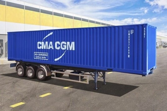 Italeri 1:24 Container Trailer Byggesett 40" Modell