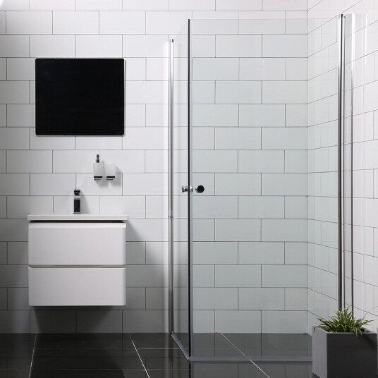 Bathlife Allsidig Dusjhjørne 90x90 cm Sølv/Klart Glass