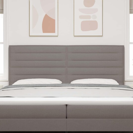 LED hodegjerde linjer design taupe 200 cm stoff