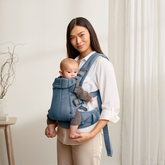 BabyBjörn Harmony Bæresele Vevd Blue Melange BabyBjörn Harmony Bæresele Vevd Blue Melange