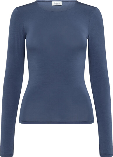 Gina Tricot Slim Fit Long Sleeve Top Blue XXS