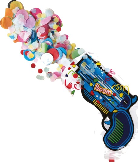 Ptit Clown Konfettipistoler 4-pakning 23408