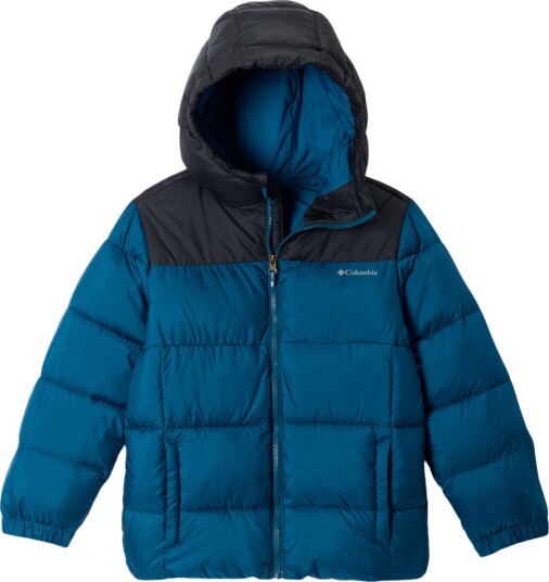 Columbia Sportswear Puffect Hooded Jacket   PHOENIX BLUE BLACK   104