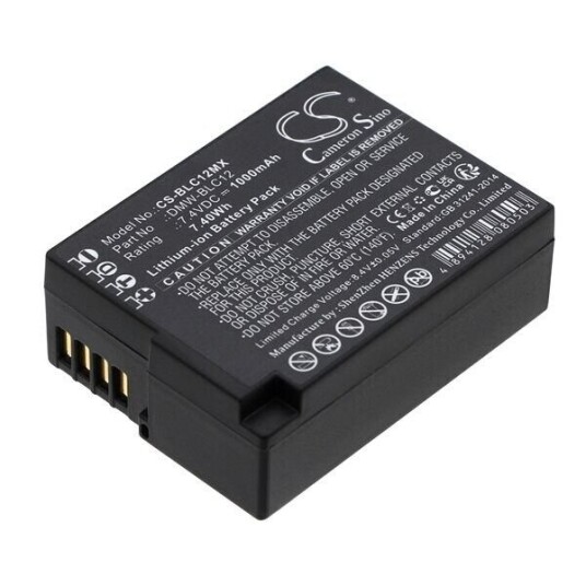 Panasonic Lumix DMC-G5 batteri (1000 mAh 7.4 V, Sort)