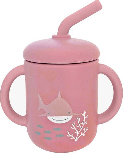 Summerville Sugerørkopp Silikon, Dusty Rose Ocean