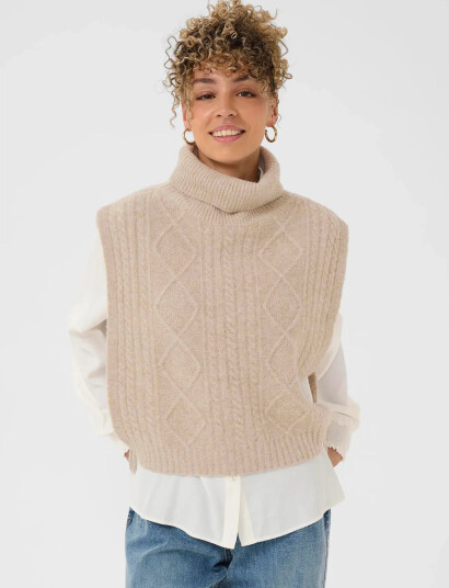Cream Crfrina Knit Slipover - Beige - XL/XXL Cream Crfrina Knit Slipover - Beige - XL/XXL