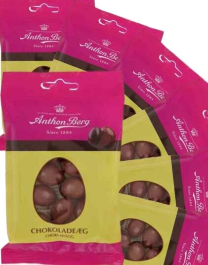36 stk Anthon Berg Sjokoladeegg Hel Eske 2880 gram