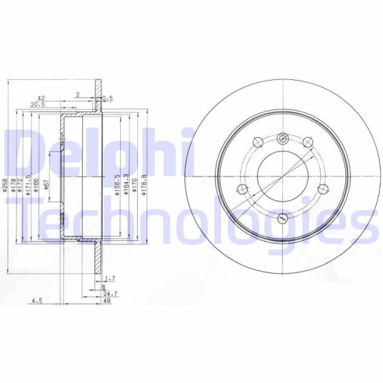 Bremseskive DELPHI BG3710 Bremseskive DELPHI BG3710