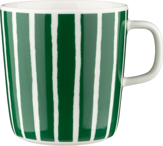 Marimekko Piccolo krus 4 dl hvit/grønn Marimekko Piccolo krus 4 dl hvit/grønn