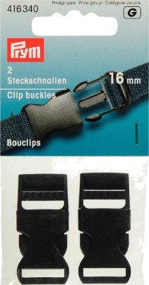 Prym Klikkspenne/Stikkspenne Plastikk Svart 16mm 1 stk