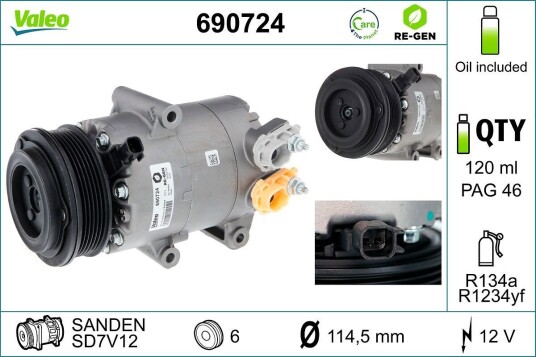 AC-kompressor VALEO 690724