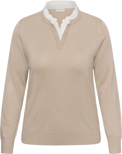 Kaffe Curve Kclizzy Lace Pullover Beige XL