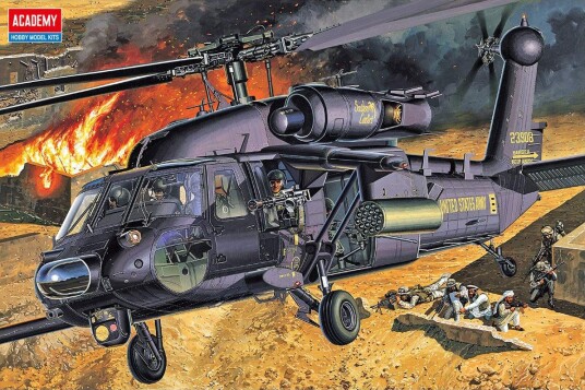 Academy 12115 Sikorsky AH-60L DAP Black Hawk Byggesett 1:35 Helikopter