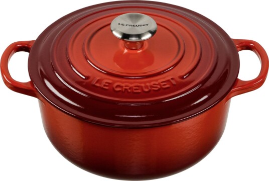 Le Creuset Signature Rund St??pejernsgryte 20 cm Kirseb??rr??d Le Creuset Signature Rund St??pejernsgryte 20 cm Kirseb??rr??d