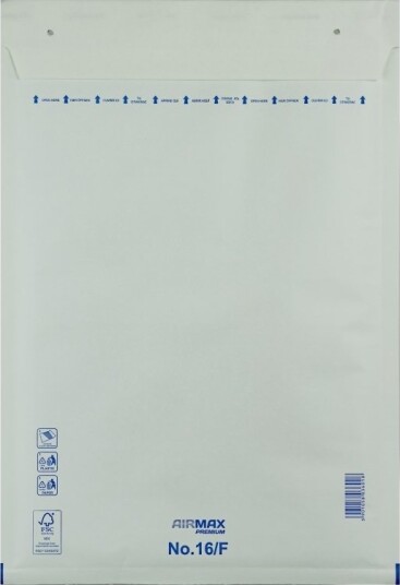Bobbelkuvert Airmax 16/F W6 240X350 Hvid 100Stk Bobbelkuvert Airmax 16/F W6 240X350 Hvid 100Stk