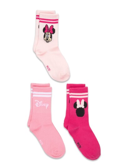 Minnie Mouse Socks   Pink   27/30