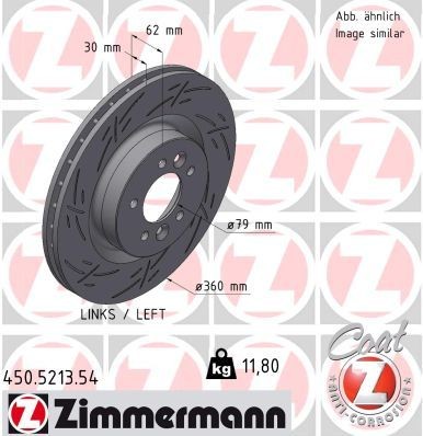 Bremseskive ZIMMERMANN 450.5213.54