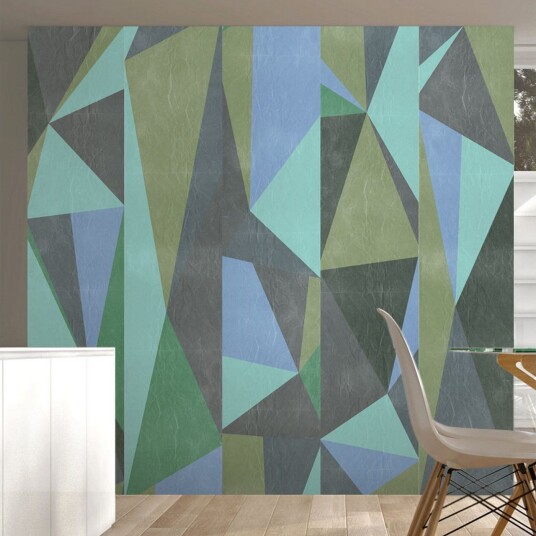 Fototapet Gray Triangles 50x1000 - Artgeist sp. z o. o.