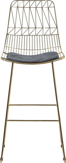 Set med 2 barstolar PRESTON Metall Guld 48cm - Gull
